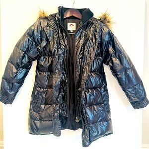 Appaman girl black winter jacket used Size 12